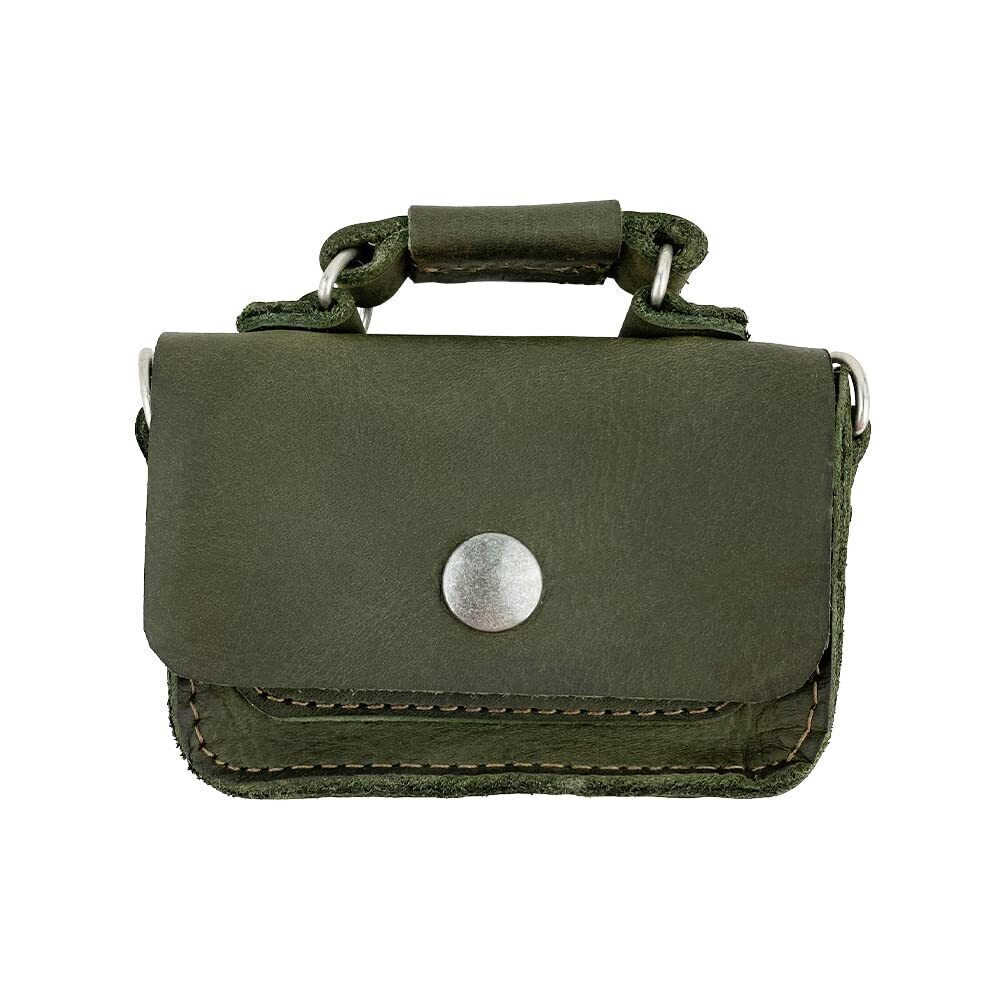 1683 Leather Mini Briefcase Card Holder, Holds Up to 10 Cards Plus Folded